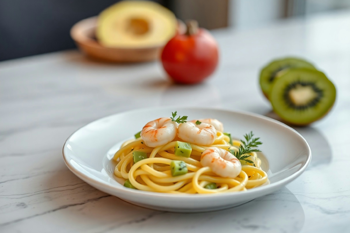 Cappellacci di kiwi e scampi: un piatto unico e creativo che unisce mare e terra in un viaggio nei sapori